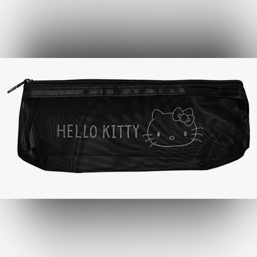 SANRIO Hello Kitty black mesh icon pouch